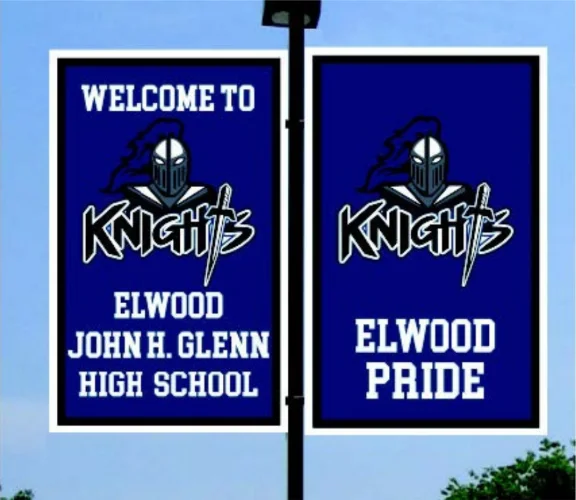"Boulevard" Pole Banners 4ft H X 2.5ft W Hardware Included